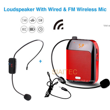 T9 Bluetooth 15W Portable Loud Speaker with Wired and FM Radio Wireless Microphone, High Quality-Price